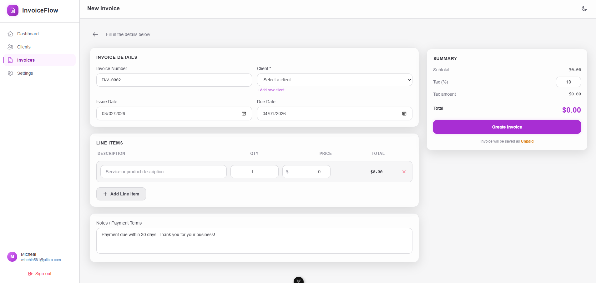 Invoice Flow