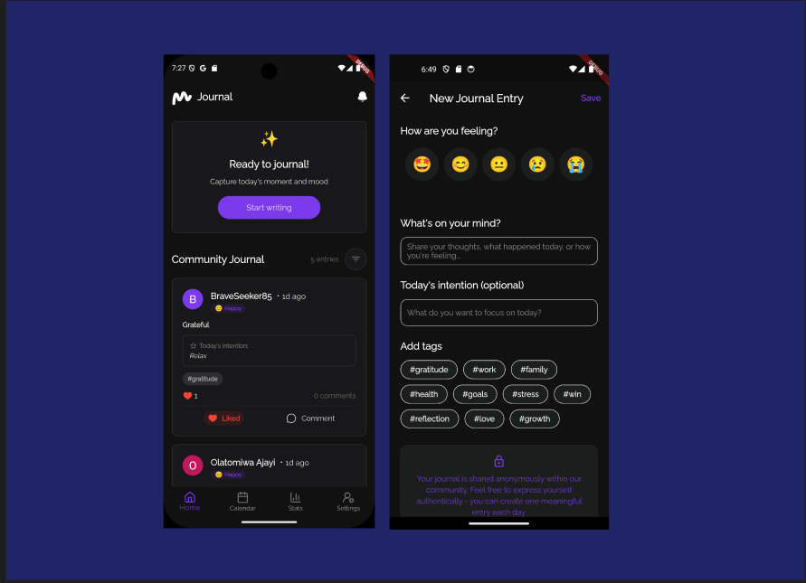 Micro Journal App