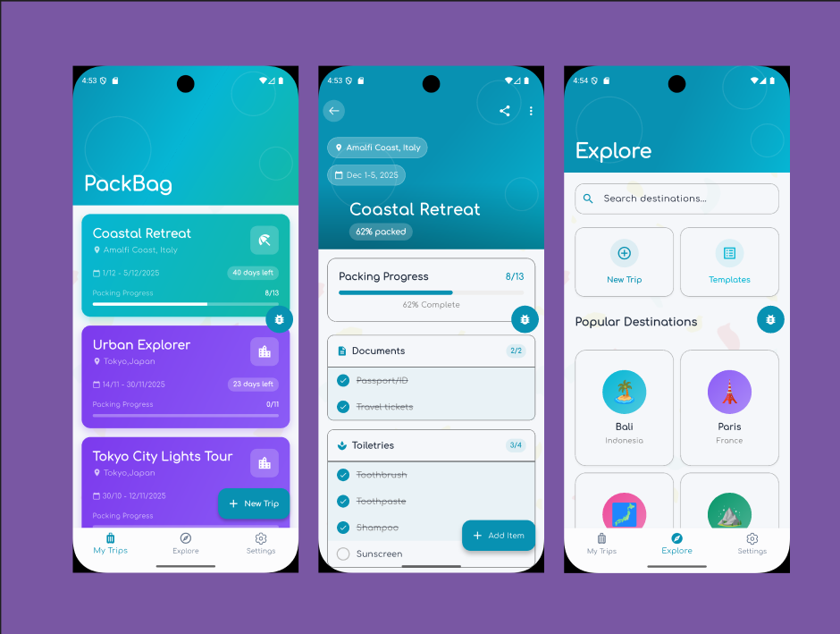 Pack Bag App